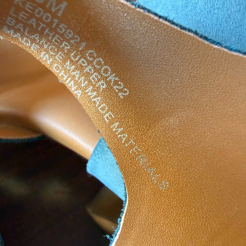 Kork Ease Women Size 10 Hutton Turquoise Leather Ankle Strap Platform Sandals - Picture 6 of 7